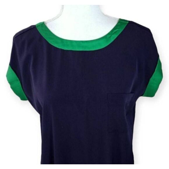 CHARMING CHARLIE NAVY & GREEN DRESS SZ.M EUC. - Picture 2 of 8